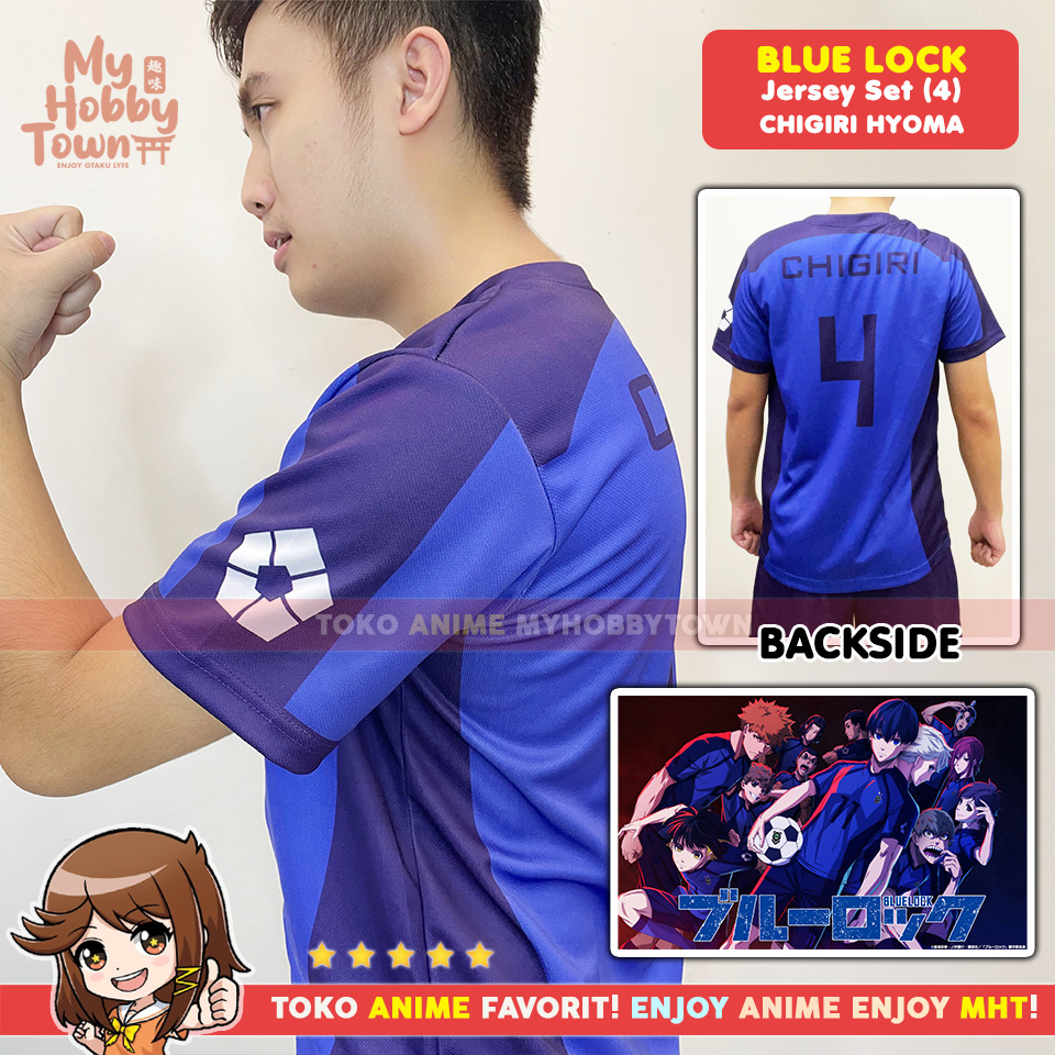 Kostum Jersey Blue Lock No. 4 Hyoma Chigiri Anime Cosplay