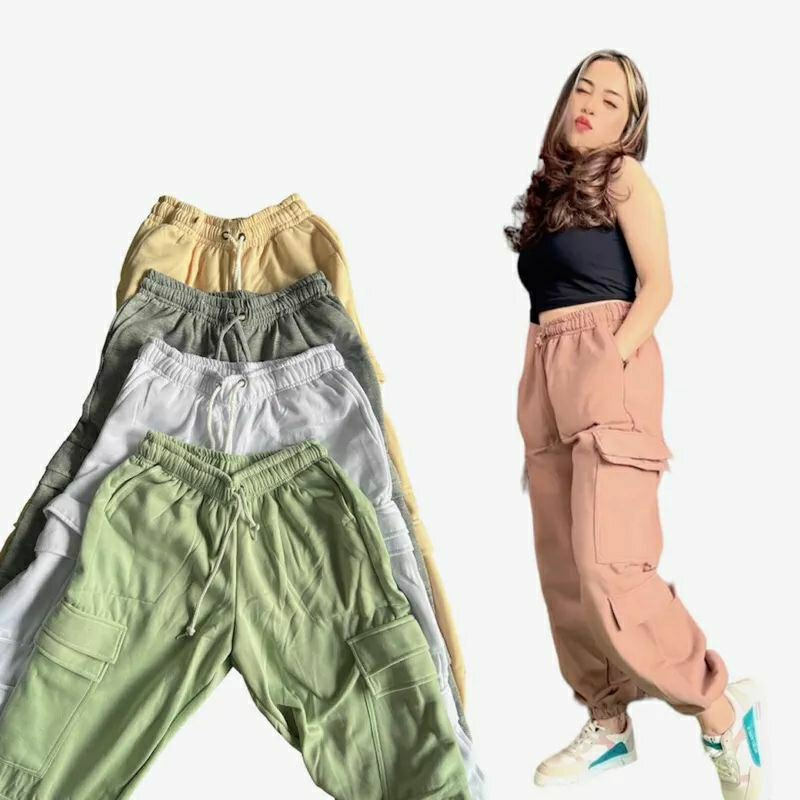 FRENSCHY SWEET PANTS • CELANA CARGO PANJANG WANITA