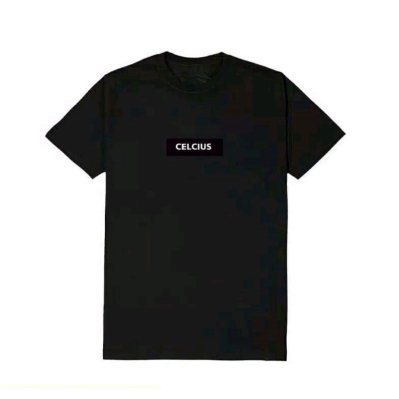 T-shirt celcius hitam unisex ,pria dan wanita