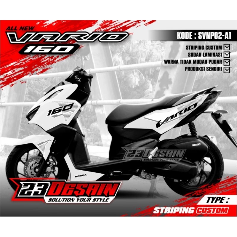 striping vario 160 malaysia putih stiker vario 160 sticker vario 160 malaysia striping click