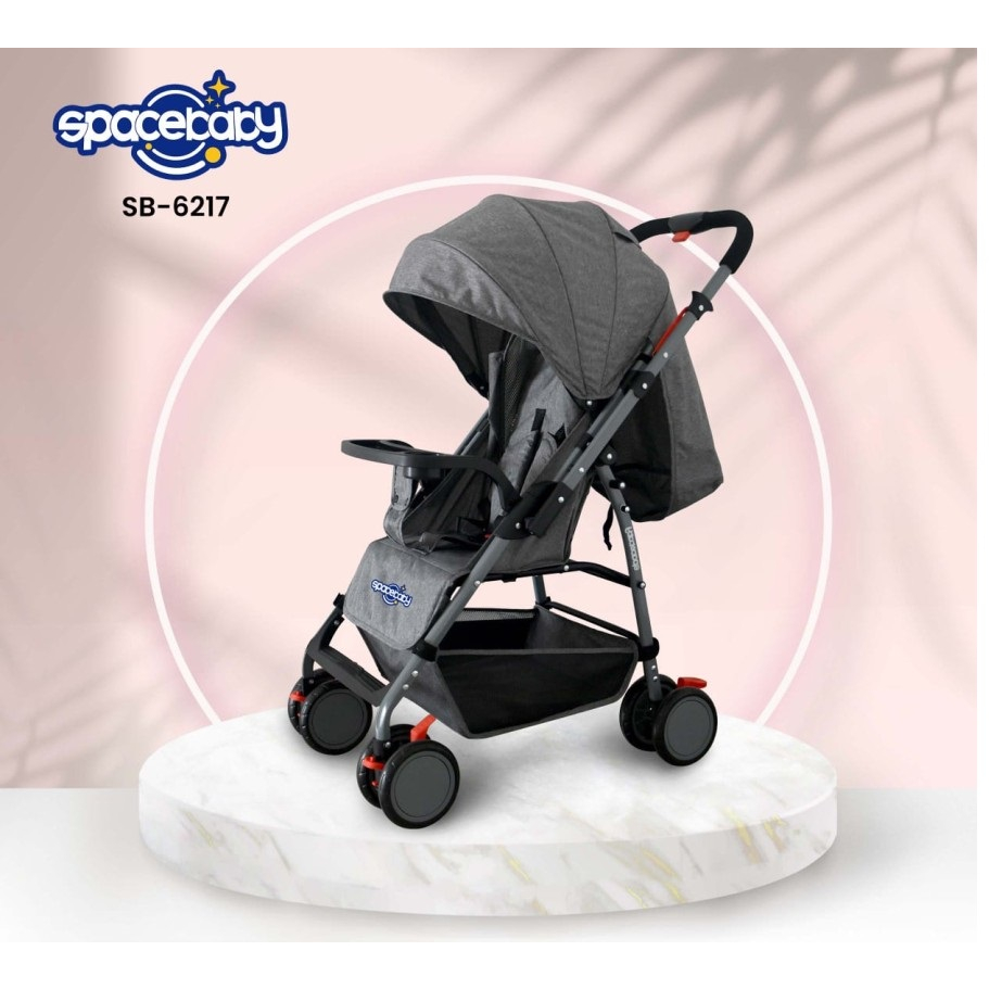 Stroller Spacebaby SB 6217 Reversible Bisa Hadap Ibu Kereta Bayi Space Baby SB6217