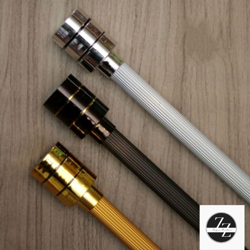 Batang Gorden Garis Polos tutup minimalis pipa gordyn murah