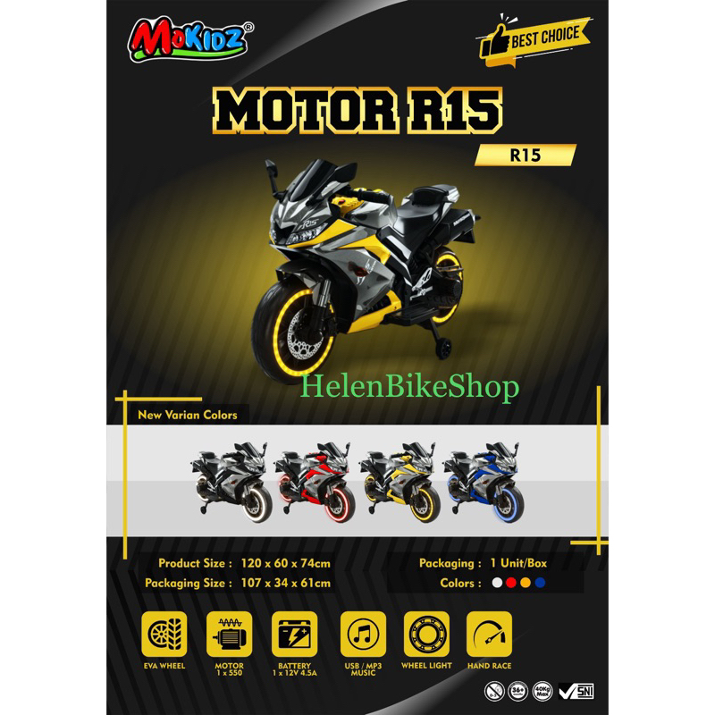 Motor Aki Ninja R15 ban Karet gas Tangan