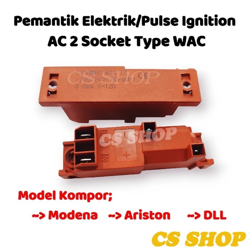 pemantik kompor listrik tanam  ariston 2 socket AC pulse ignition