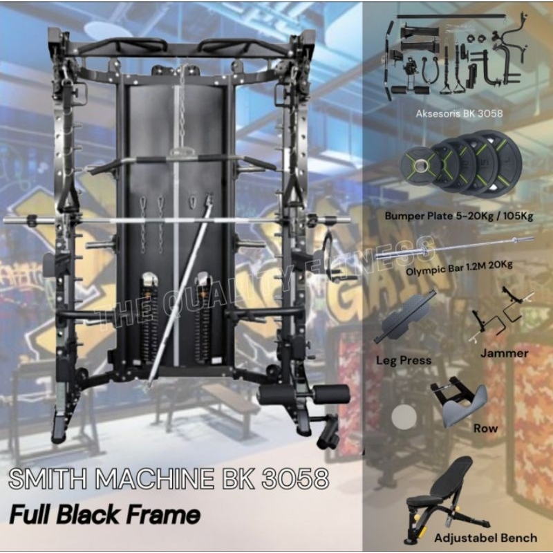 Paket Komplit Smith Multi Fungsional Machine BK3058 Frame Full Black