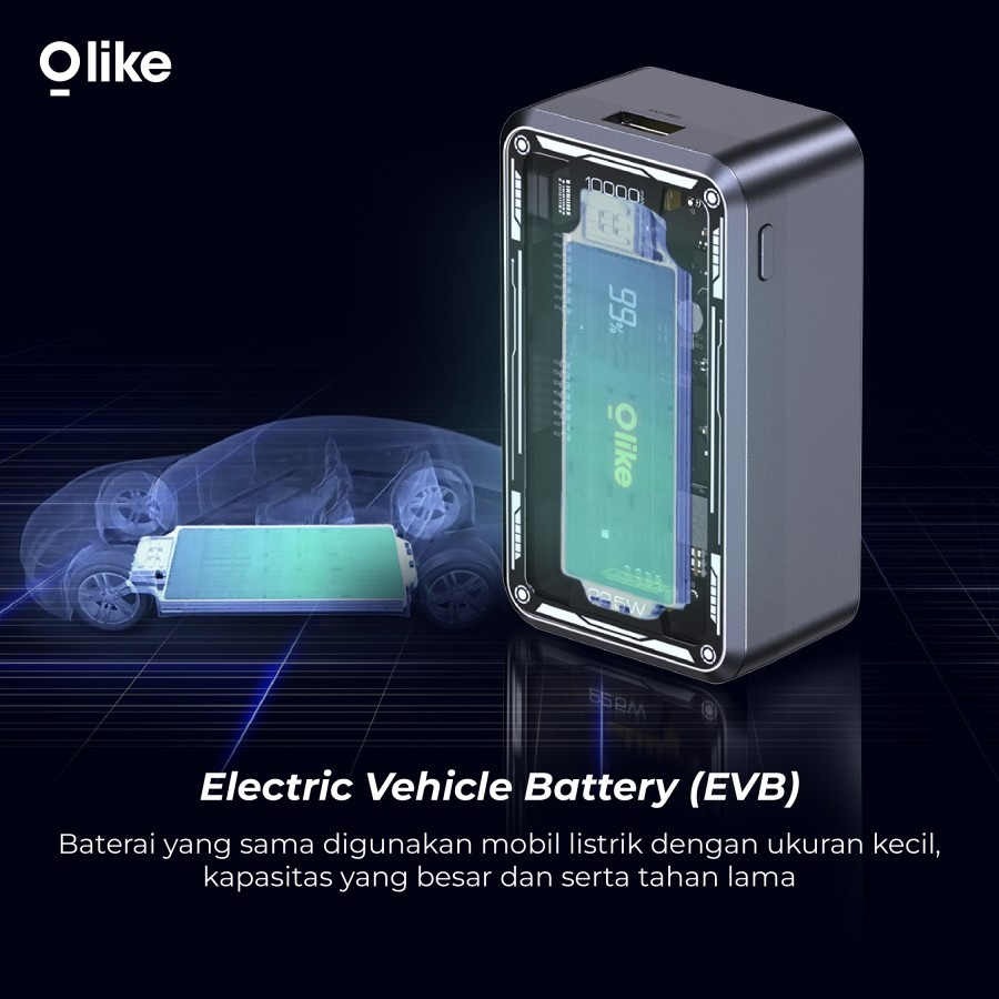 Olike P7 Powerbank 10000mAh Fast Charging LED Battery Display VOOC