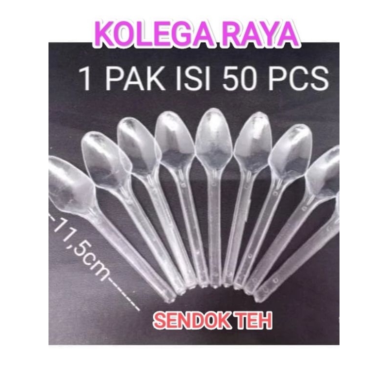 Sendok Puding Warna bening (STG) isi 50 PCS