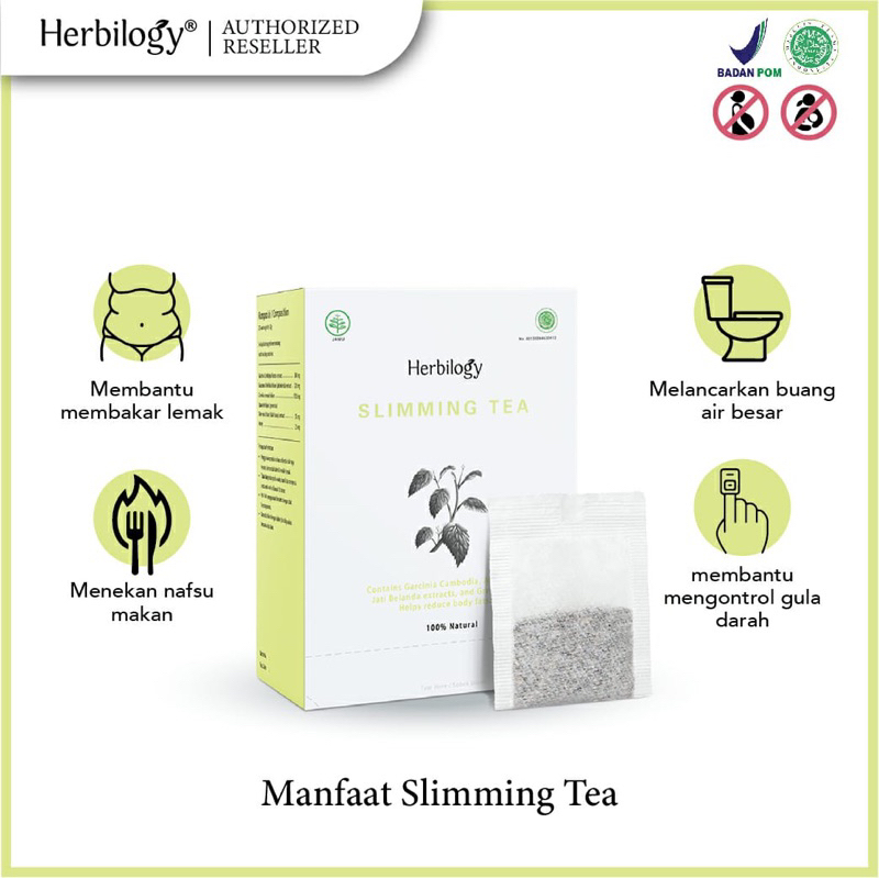 Herbilogy Slimming Tea - 20 teabag / menekan nafsu makan / teh diet