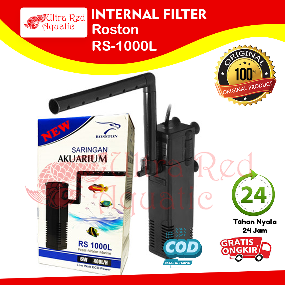 Internal Filter Aquarium Rosston 1000L Rs-1000L Pompa Air Celup Murah Aquascape