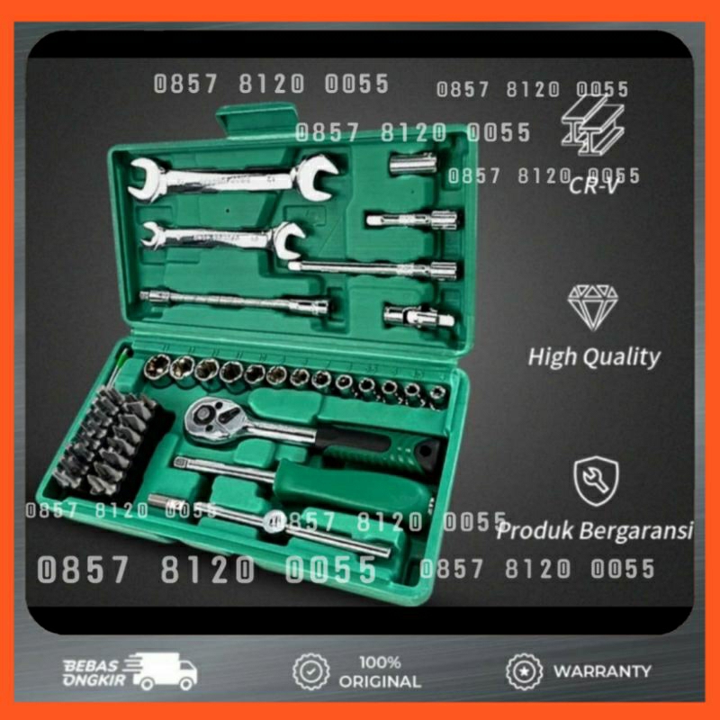 Kunci Shock Set Sok Set Tool Kit Set Kunci Socket Set Motor Mobil