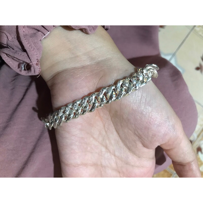 GELANG SISIK NAGA PERAK ASLI MURNI