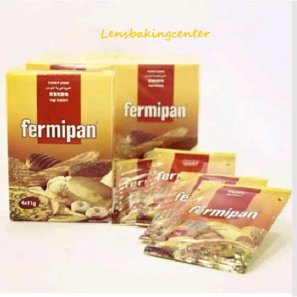 

Fermipan Sachet 4x11gr / 1box / 1dus / 1kotak | Instant Yeast | Ragi Instan 4x11 gram 1sachet 11gr 11 gram