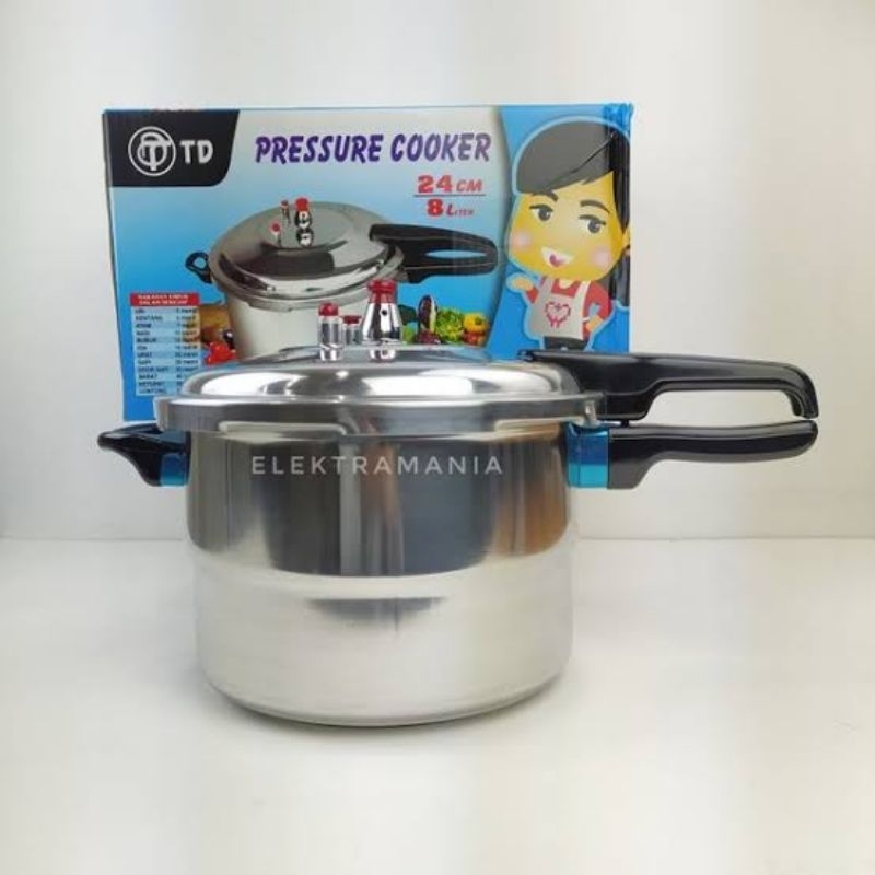 TD/YAMAKAWA Panci Presto 8 Liter (24cm) Aluminium / Pressure Cooker