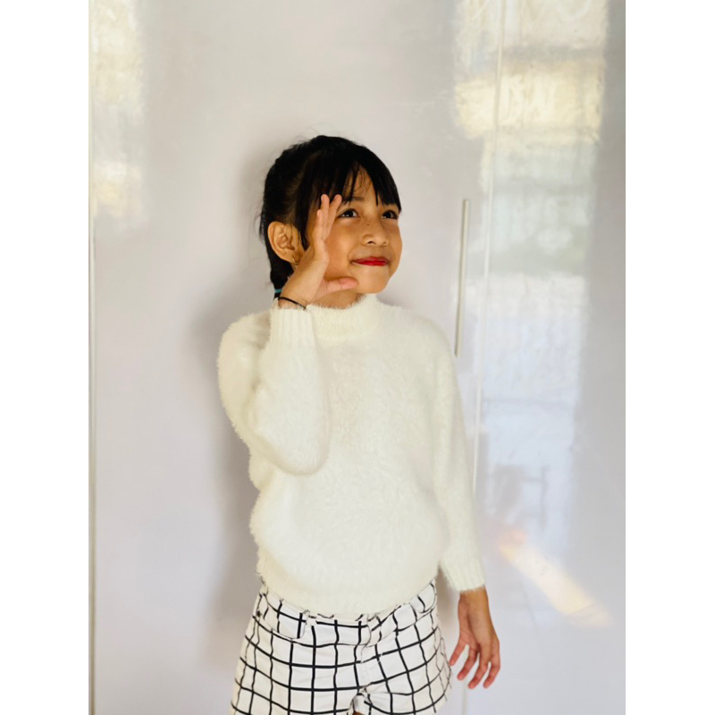 IMPORT MOLLAD Sweater Fur Kids Baju Bulu Anak Wool Rajut Winter Musim Dingin