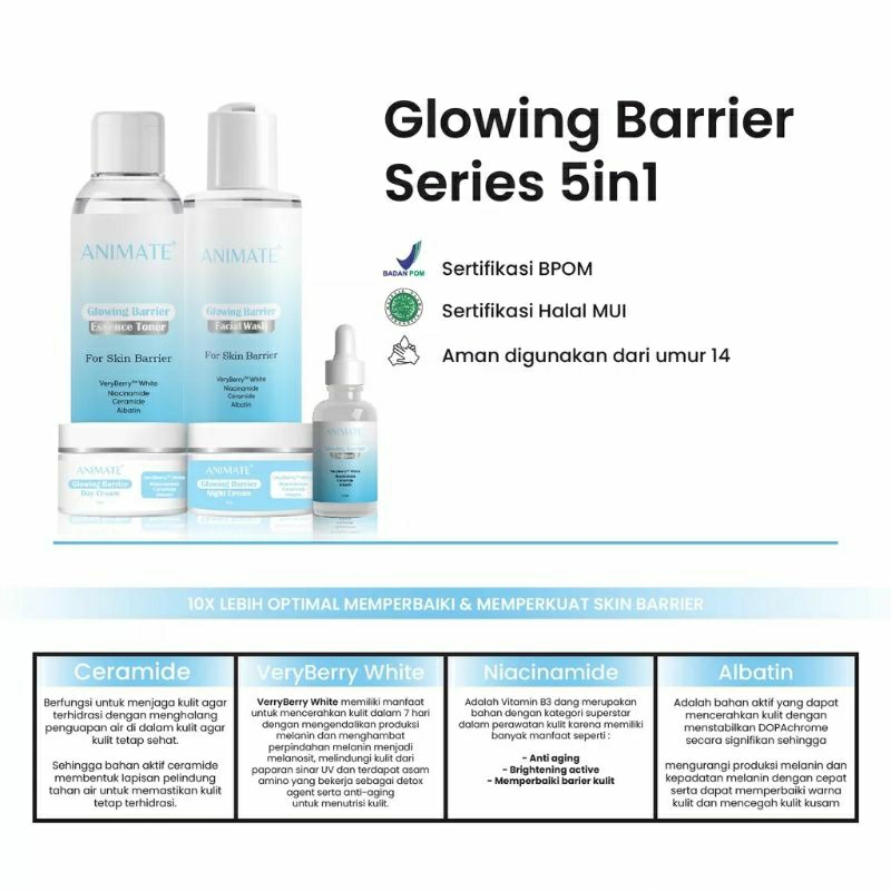 ANIMATE Glowing Barrier Skin Repair Series - Pelembab Wajah