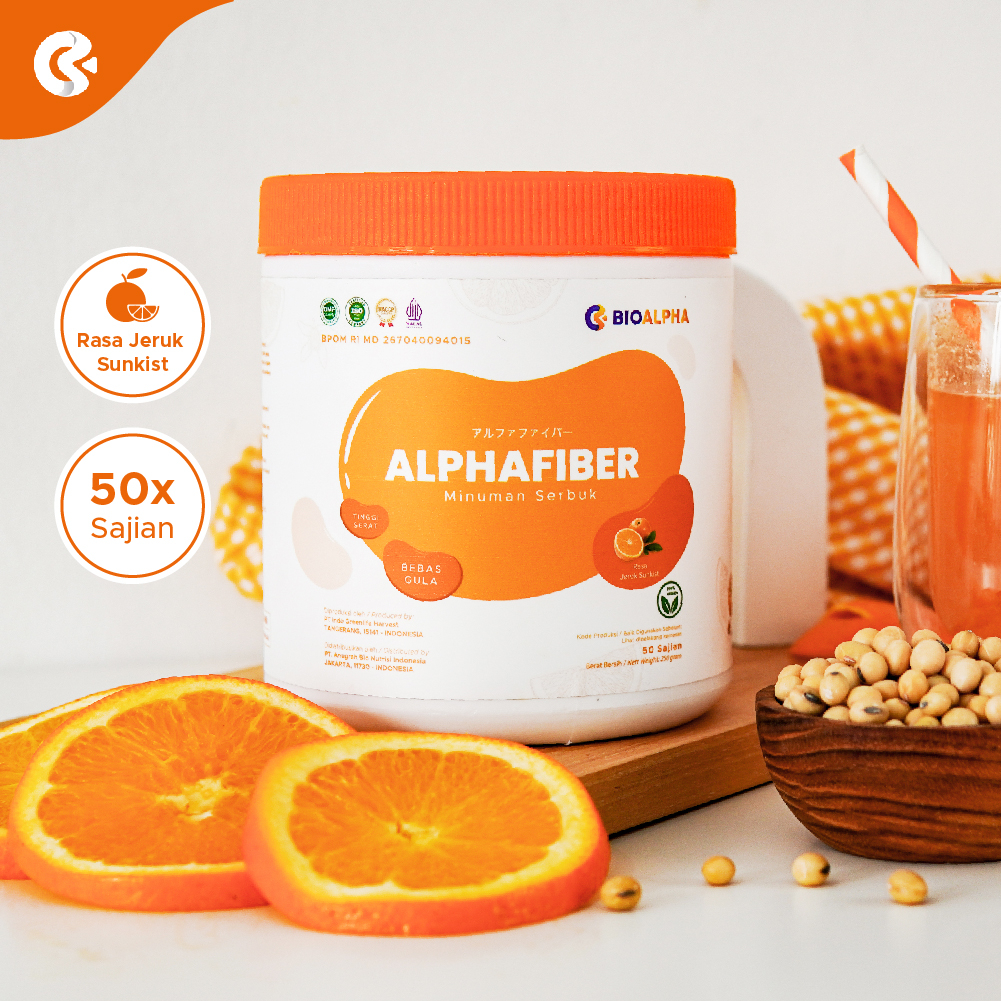 Bio Alpha Alphafiber 250gr 50 Sajian Minuman Fiber Untuk Diabetes