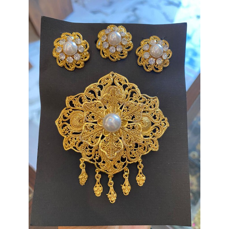 Set alpaka bali/ Bros bali untuk kebaya/ Subeng bali/ Perhiasan bali alpaka