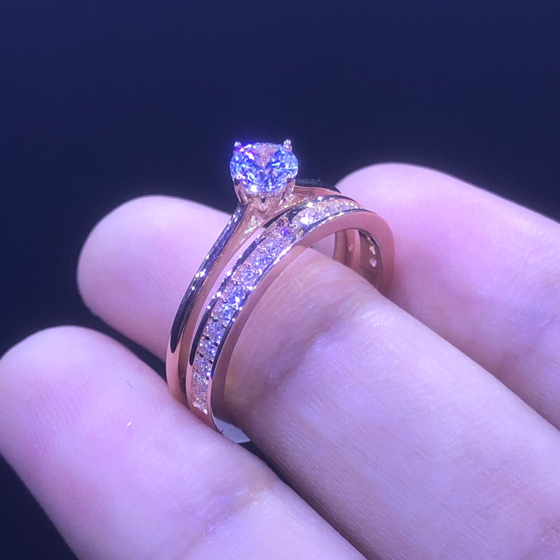 cincin emas solitaire dan listring