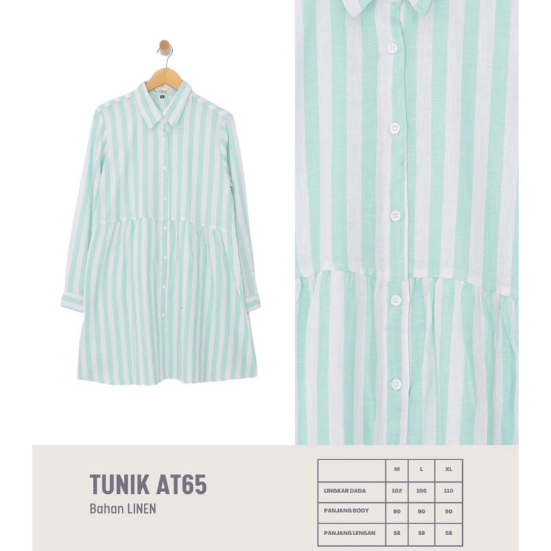 Tunik salur katun linen import/tunik salur kekinian