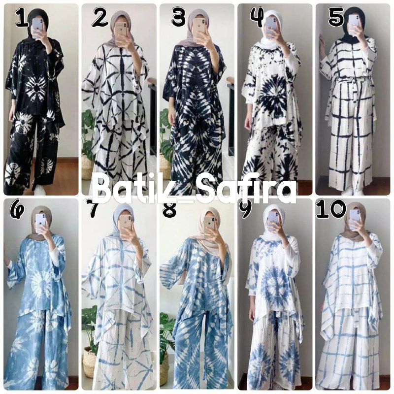 SETELAN WAKA ONE SET WAKAWAKA RAYON PREMIUN JUMBO TERBARU HITAM PUTIH SHIBORI TYE DYE