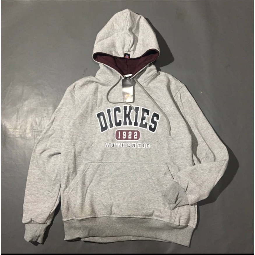 Jaket Hoodie Dickies 1922 Authentic Bordir Sweatshirt Jaket Hodie Pria Wanita Distro Abu Terlaris