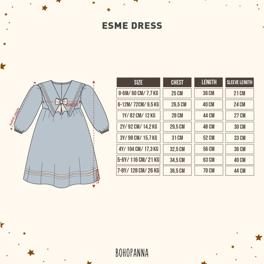 BOHOPANNA - ESME DRESS - DRES ANAK PEREMPUAN