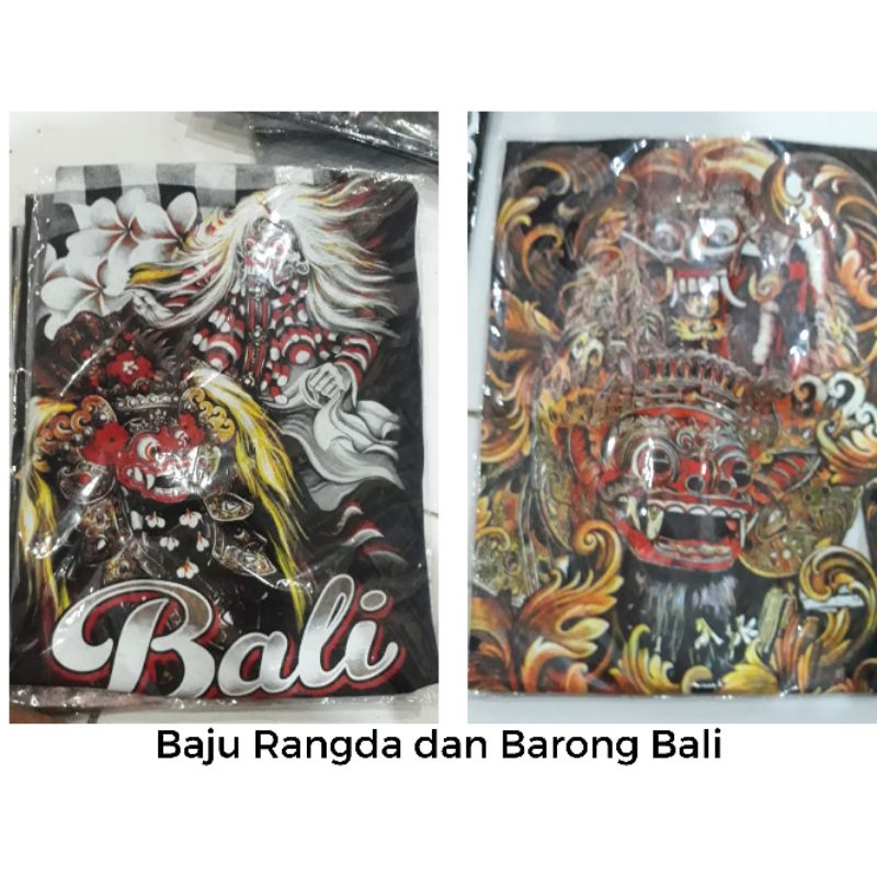 Baju Kaos Bali Rangda dan Barong | Oleh-oleh khas Bali
