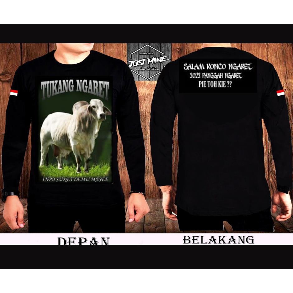 Kaos sapi distro "Tukang Ngarit"