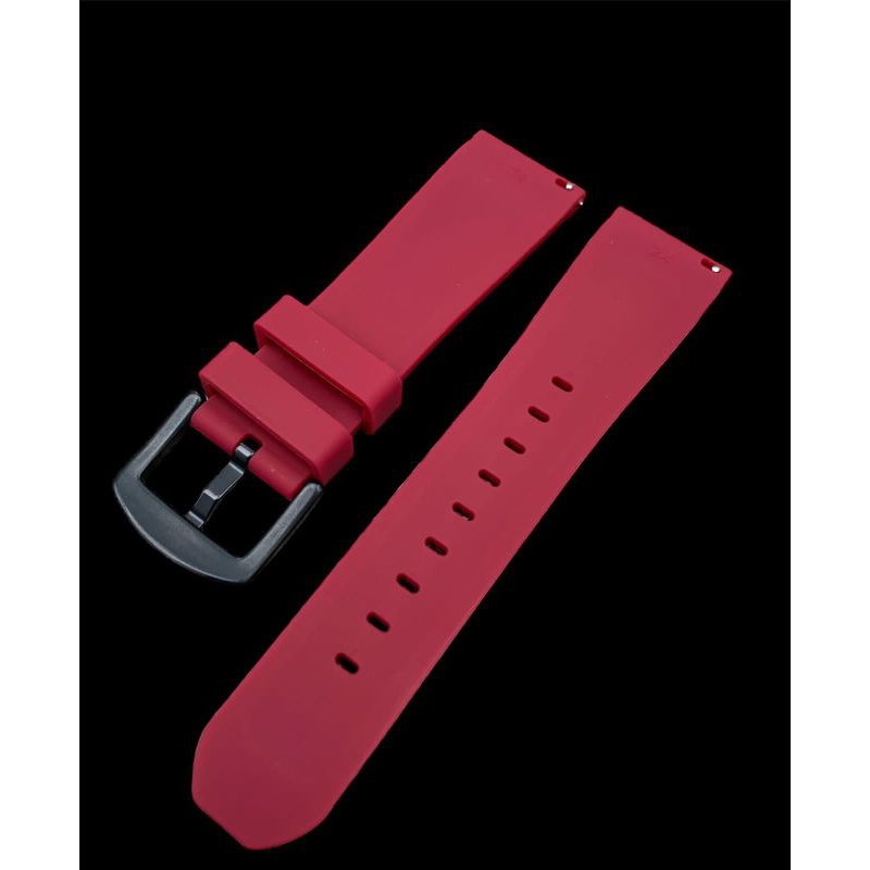 Strap tali jam tangan silicon merah new model alexandre christie 24MM