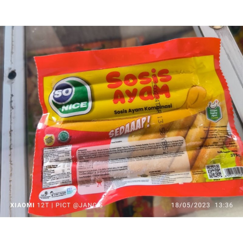 

SoNice Sosis Ayam 375gr 15