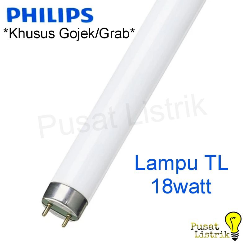 Lampu TL 18watt Philips 6500K Lifemax Lampu Neon 18W/54-765 Putih