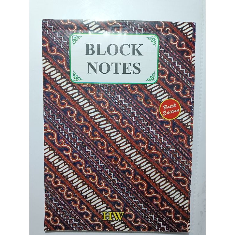 

BLOCK NOTES/NOTE PAD A5 MOTIF BATIK