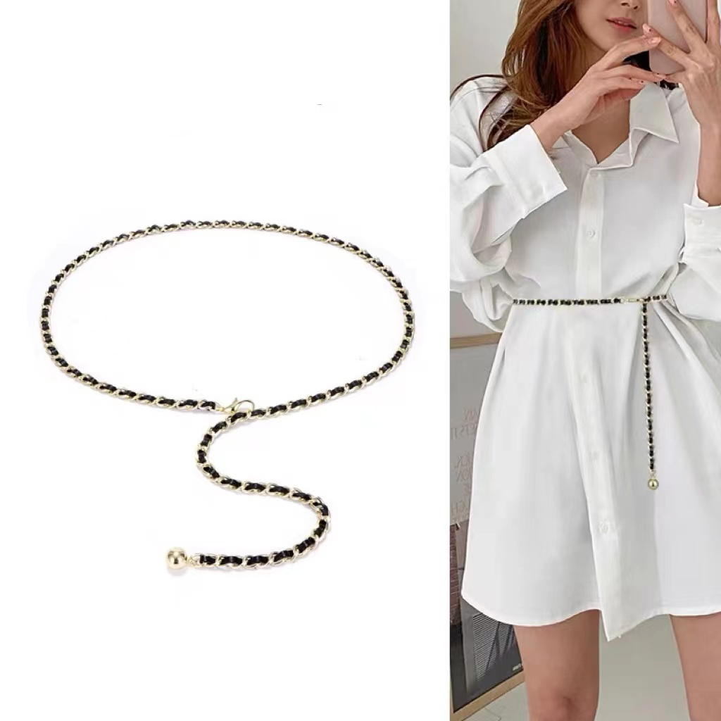 Sayishop Rantai Pinggang logam Belt Rantai Branded Fashion Gesper Wanita 51