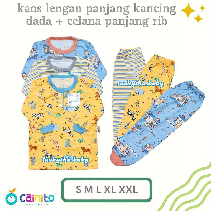 3pc_setelan panjang anak Premium CAINITO 100%cotton combed motif line grey,captain pirates,home town/ setelan canito/ piyama anak cewe cowo premium  canito