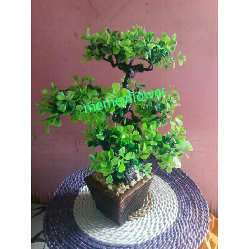 BUNGA BONSAI PLASTIK SINTETIS PAJANGAN DEKORASI MEJA
