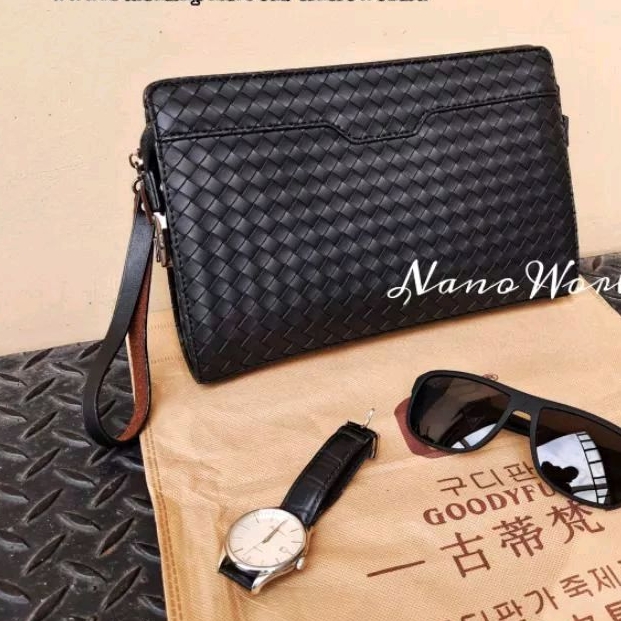 Handbag Kulit Asli Clutch Tas Tangan Kulit Pria Wanita