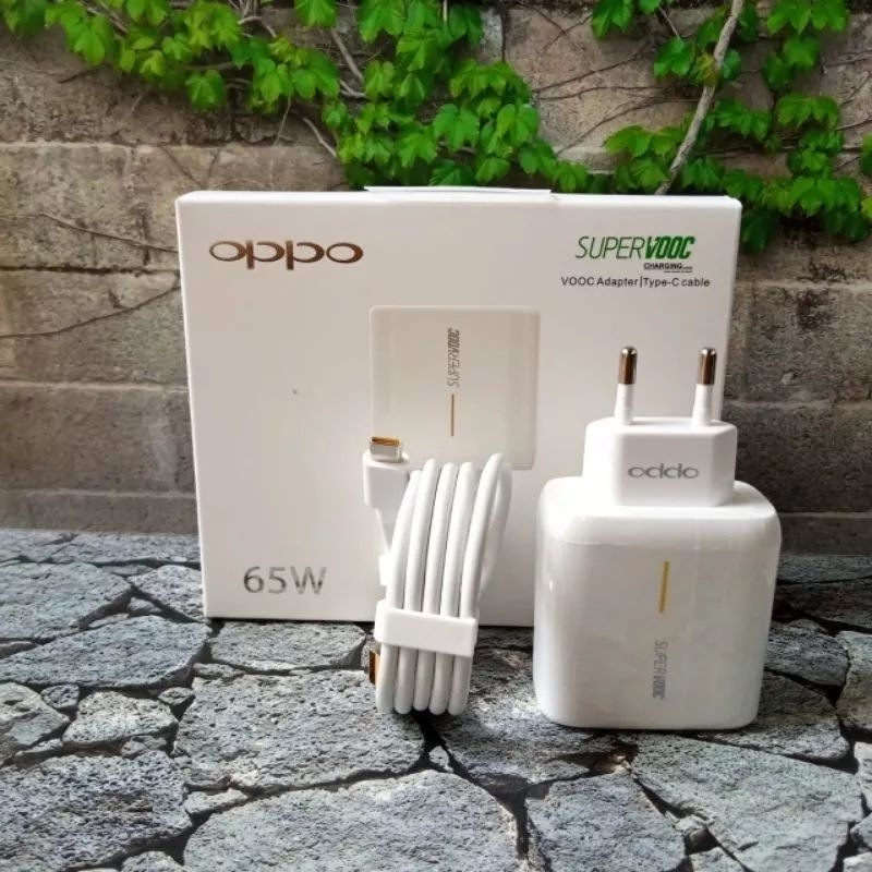 Charger OPPO 65 W SUPER VOOC USB Type C Fast Charging Original 100% Oppo 65Watt