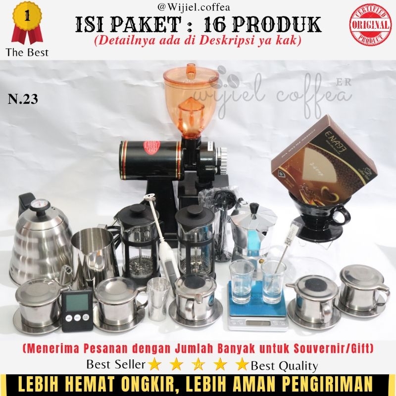 PAKET USAHA KEDAI KOPI - ALAT KOPI MANUAL - SET ALAT KOPI LENGKAP - WIJIEL COFFEA