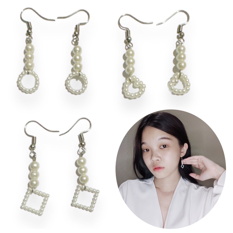 Nairi Pearl Hooks Earrings Anting Hook Mutiara Juntai