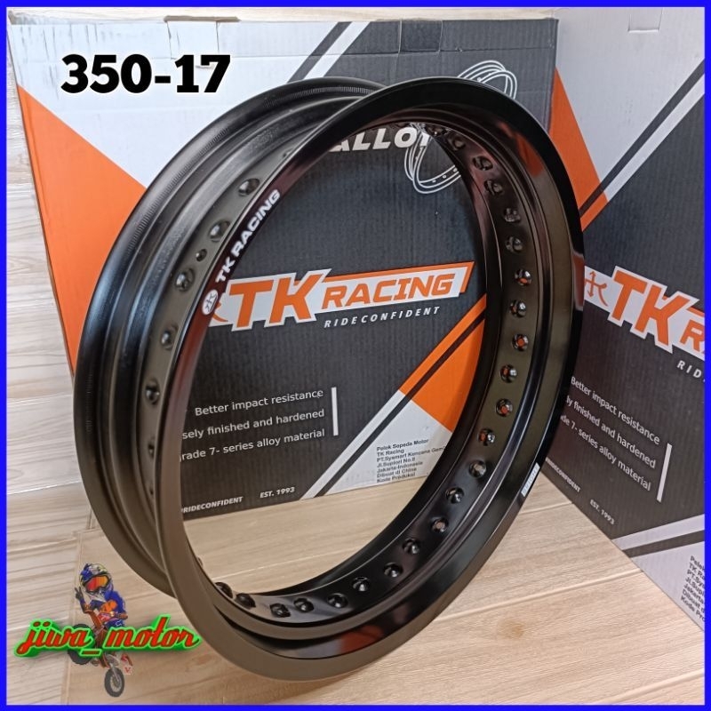 Velg Tk Racing Ring 17 lebar 350 Hole 36 Hitam glossy Original Tk racing