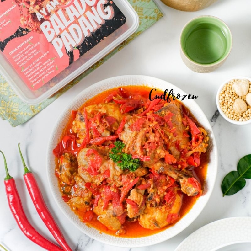 

LAUK FROZEN Ayam Balado Padang 1 Ekor 10 Potong 1KG | Ayam Cabe Merah