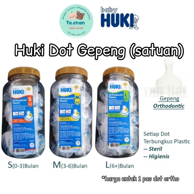 HUKI DOT NIPPLE Orthodontic / Gepeng satuan pentil huki gepeng / dot huki gepeng