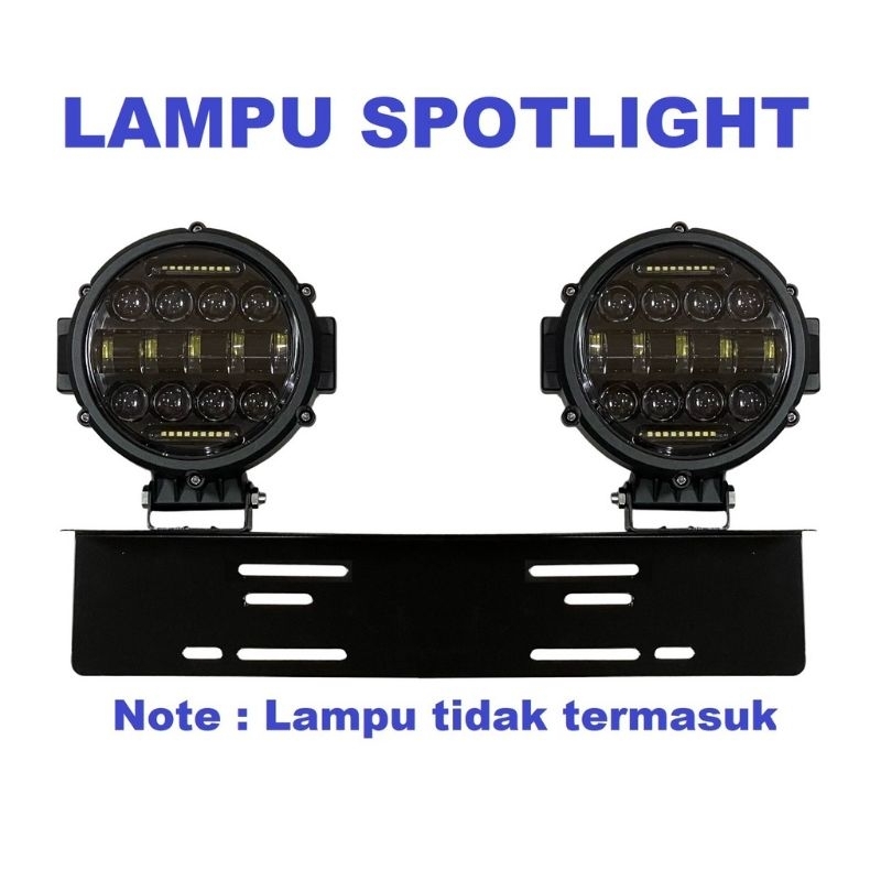 Bracket Dudukan Lampu LED Tembak Sorot Braket Tatakan Besi Breket Tanduk ARB Bumper Plat Nomor Mobil Motor Truk Bis Canter Bus Fuso Ragasa Truck Hino Traktor Tronton Universal Foglamp