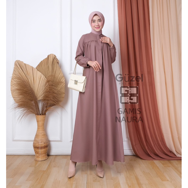 Gamis naura/gamis katun/gamis polos/gamis simple/gamis katun polos/toyobo gamis