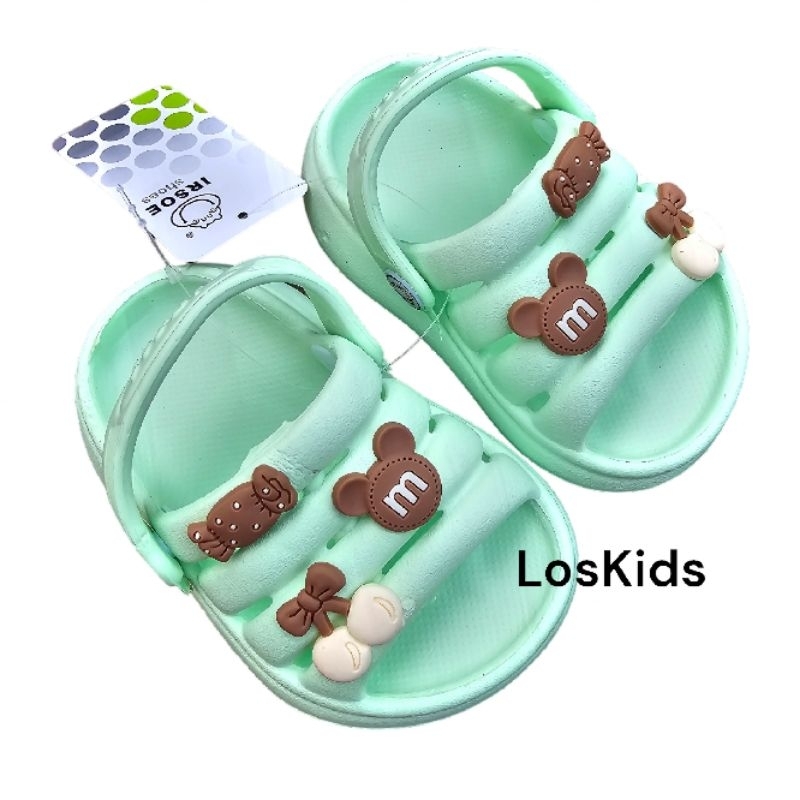 Sepatu sandal baim sandal selop anak flip flops micky mous karet rubber Original