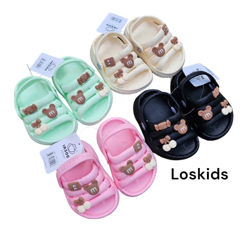 Sepatu sandal baim sandal selop anak flip flops micky mous karet rubber Original