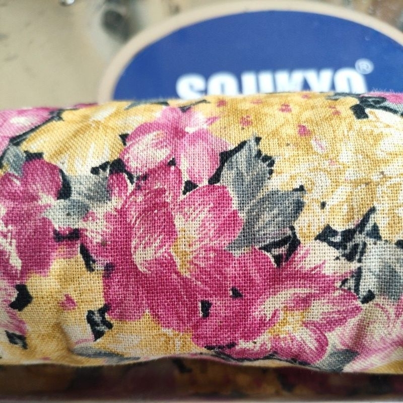 KAIN KILOAN KATUN MOTIF BUNGA FANTA KUNING