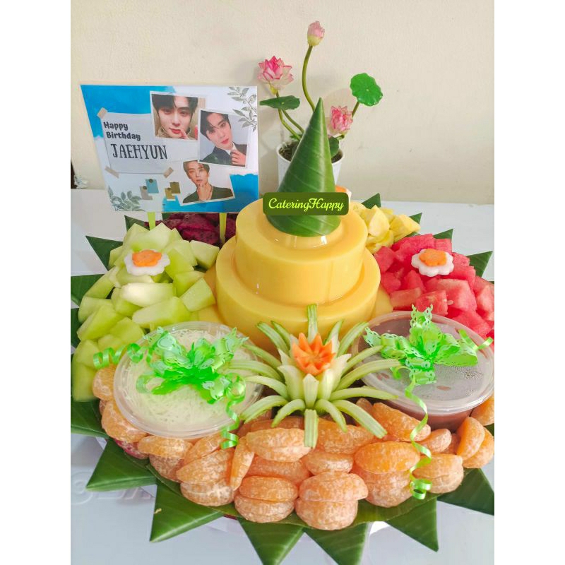 

Puding buah/ Puding tampah/ Tumpeng puding/ Buah segar/ Puding/ CateringHappy