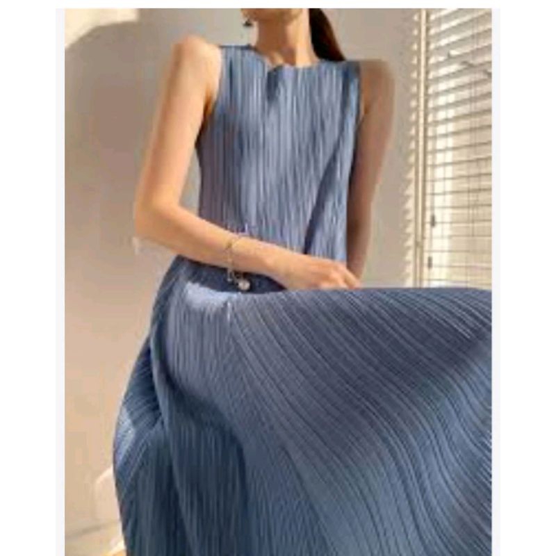 midi plisket dress