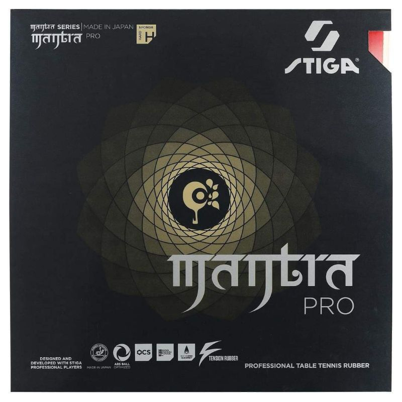 ORIGINAL STIGA MANTRA PRO H Karet Rubber Bat Bet Ping Pong Tenis Meja BARU Dan SEGEL